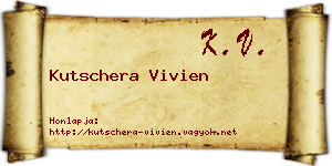 Kutschera Vivien névjegykártya